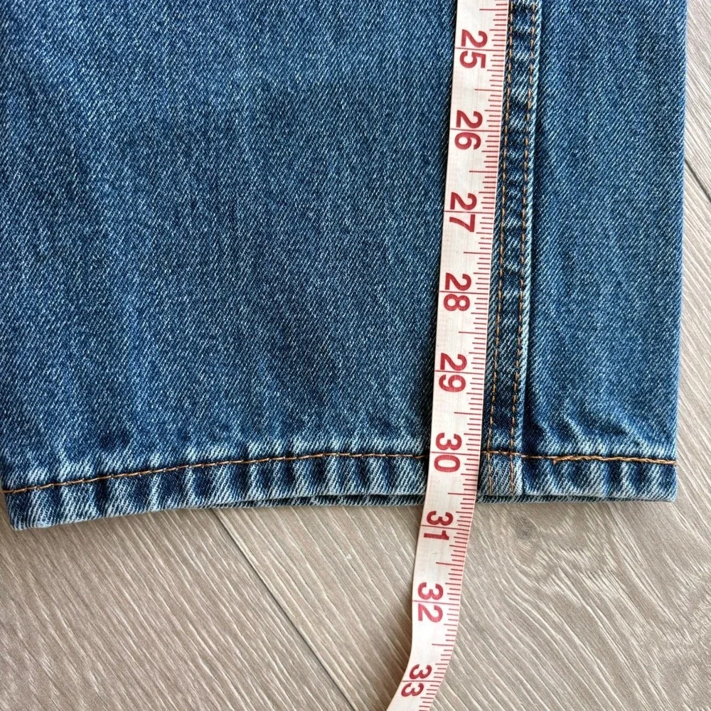 Levi's 550 Mens Blue Denim Mid Rise Relaxed Fit Classic Straight Jeans Sz 34x32